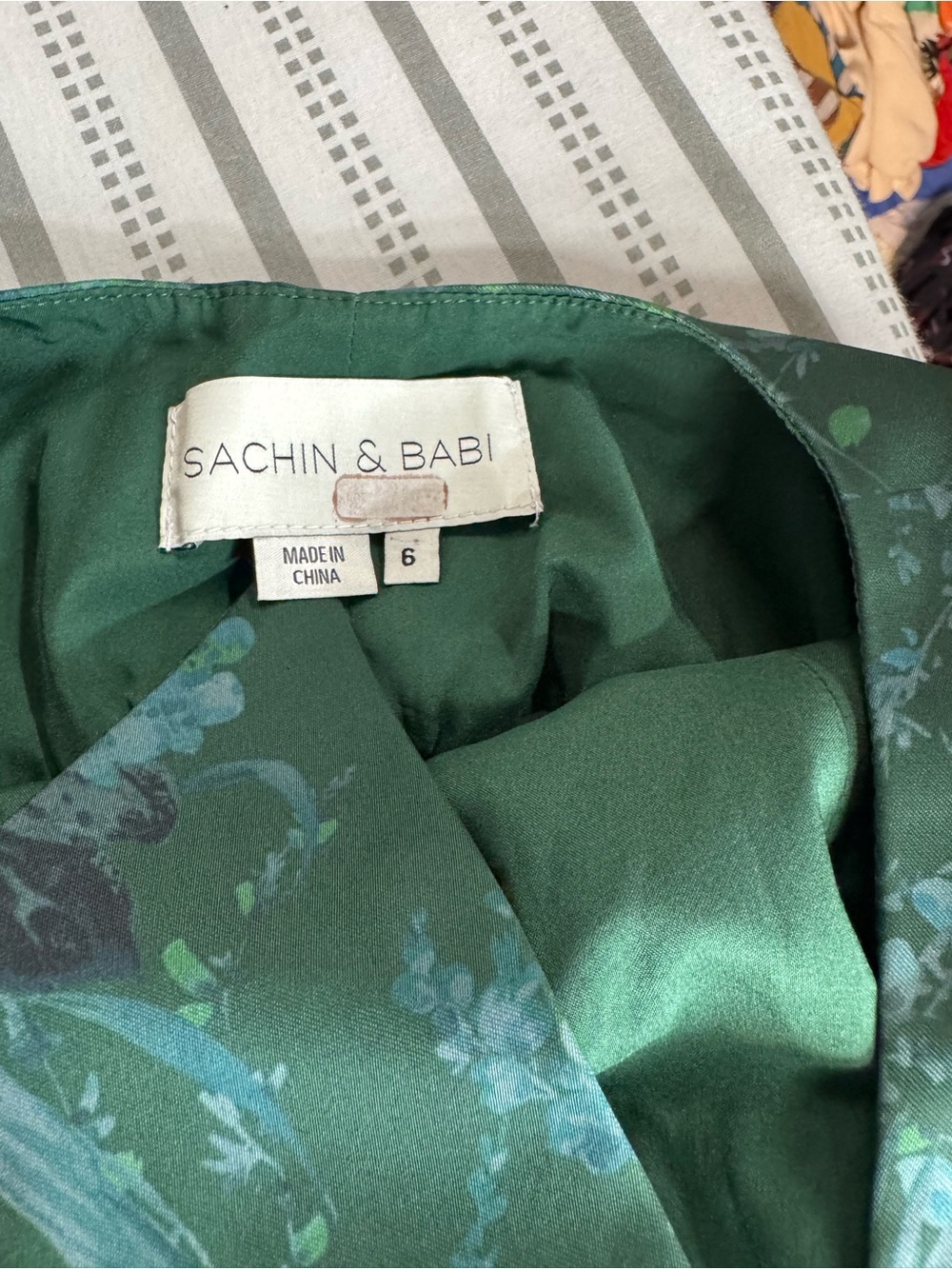Sachin + Babi Emerald Green Floral Maxi Dress with Flutter Sleeves - Picture 11 of 13